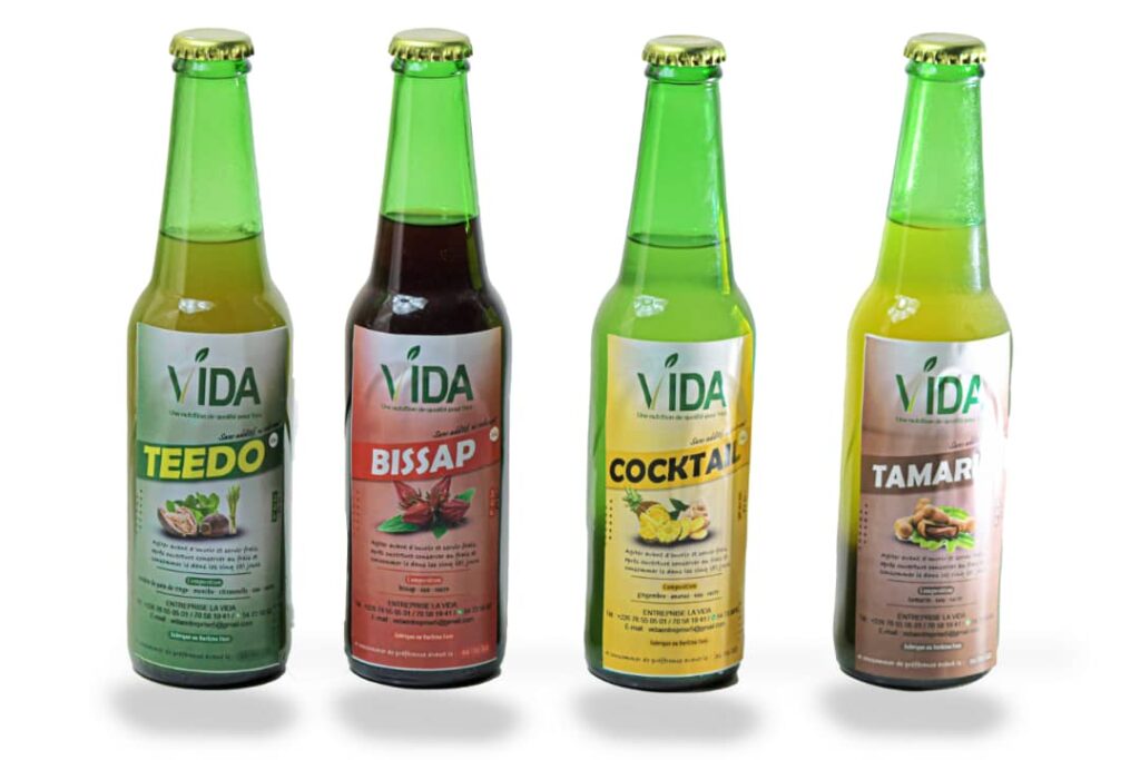 catalogue de boissons de VIDA